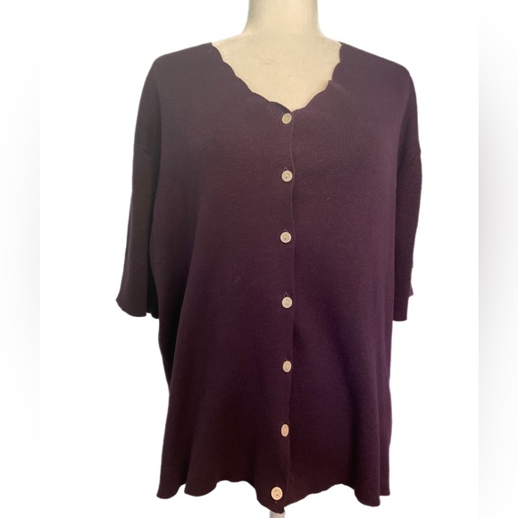 Herman Geist cardigan plum colored size 2X - Picture 1 of 8